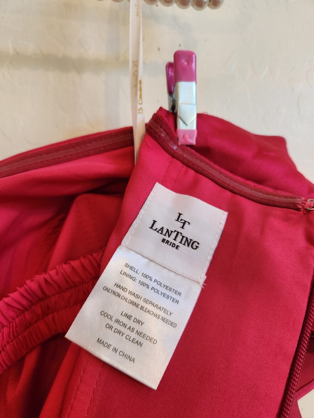 Fuchsia One-Shoulder Ruffle Mermaid Gown - Picture 10 of 10